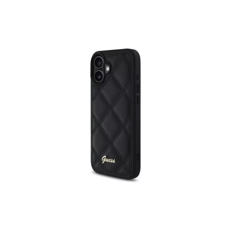 Guess Quilted Metal Logo capa rígida para Apple iPhone 16 Plus 6,7