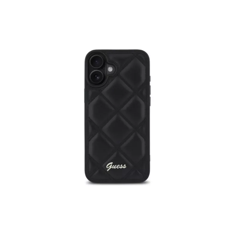 Guess Quilted Metal Logo capa rígida para Apple iPhone 16 Plus 6,7