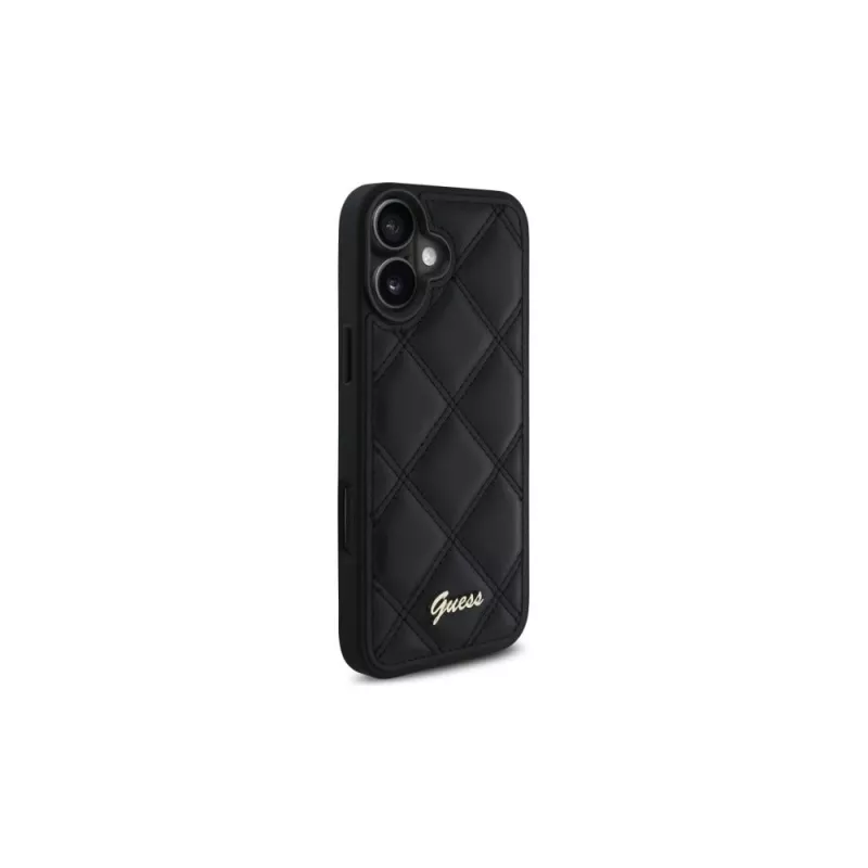 Guess Quilted Metal Logo capa rígida para Apple iPhone 16 Plus 6,7