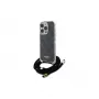 Guess GUHCP16LHC4SEK iPhone 16 Pro capa rígida Crossbody Cord 4G Print Preto