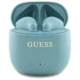 Guess Printed Classic Logo auriculares Bluetooth TWS com estojo de carregamento (Turquesa)