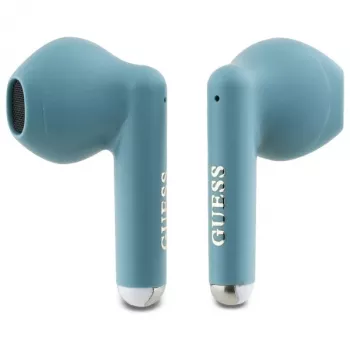 Guess Printed Classic Logo auriculares Bluetooth TWS com estojo de carregamento (Turquesa)