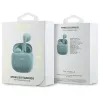 Guess Printed Classic Logo auriculares Bluetooth TWS com estojo de carregamento (Turquesa)