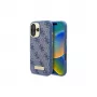 Guess GUHMP16MU4GPRB iPhone 16 Plus 6.7 Azul capa rígida 4G Logo Plate MagSafe