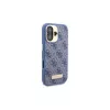 Guess GUHMP16MU4GPRB iPhone 16 Plus 6.7 Azul capa rígida 4G Logo Plate MagSafe