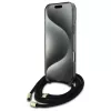 Guess GUHMP16LHCTSGNSK iPhone 16 Pro 6.3 capa rígida Crossbody Cord Script MagSafe Preto
