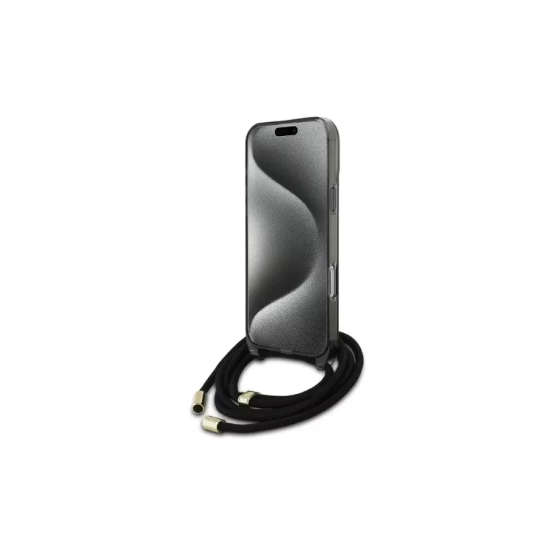 Guess Crossbody Cord Script MagSafe capa rígida para iPhone 16 Pro Max 6,9
