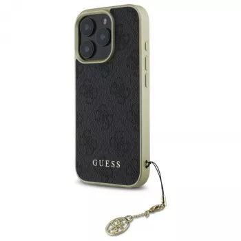 Guess GUHCP16XGF4GGR iPhone 16 Pro Max 6.9 Preto capa rígida 4G Charms Collection