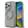 Guess GUHMP16XHFWFCK iPhone 16 Pro Max 6.9 Preto capa rígida IML Flowers Wreath MagSafe