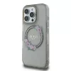 Guess GUHMP16XHFWFCK iPhone 16 Pro Max 6.9 Preto capa rígida IML Flowers Wreath MagSafe