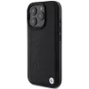 BMW Hot Stamp capa rígida em pele para iPhone 16 Pro 6,3 inch Preto