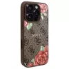Guess GUHMP16XP4ROPEMCW Capa rígida para iPhone 16 Pro Max 6,9 polegadas castanha 4G Flowers Print MagSafe