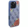 Guess GUHMP16XP4ROPEMCB Capa rígida para iPhone 16 Pro Max 6,9 polegadas azul 4G Flowers Print MagSafe