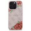 Guess GUHMP16LP4ROPEMCP Capa rígida para iPhone 16 Pro 6,3 polegadas rosa 4G Flowers Print MagSafe