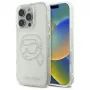 Karl Lagerfeld IML Rhinestones Karl Head Capa traseira para iPhone 16 Pro Max (transparente)
