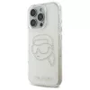 Karl Lagerfeld IML Rhinestones Karl Head Capa traseira para iPhone 16 Pro Max (transparente)