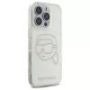 Karl Lagerfeld IML Rhinestones Karl Head Capa traseira para iPhone 16 Pro Max (transparente)