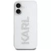 KARL LAGERFELD IML Rhinestones Logo Capa traseira para Apple iPhone 16 - transparente