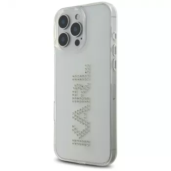 Karl Lagerfeld IML Rhinestones Logo Capa para iPhone 16 Pro, transparente