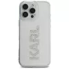 Karl Lagerfeld IML Rhinestones Logo Capa para iPhone 16 Pro, transparente