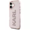 Karl Lagerfeld IML Rhinestones Logo Capa traseira para iPhone 16, rosa