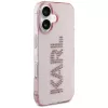 Karl Lagerfeld IML Rhinestones Logo Capa traseira para iPhone 16, rosa