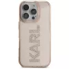 KARL LAGERFELD IML Rhinestones Logo Capa para iPhone 16 Pro rosa