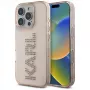 KARL LAGERFELD IML Rhinestones Logo Capa para iPhone 16 Pro Max rosa