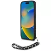 Karl Lagerfeld Saffiano Crystals with Chain Capa para iPhone 16 Preto