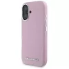 KARL LAGERFELD Saffiano Full Wrapped Elongated Metal Logo Capa MagSafe para Apple iPhone 16 - rosa