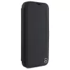 Mercedes-Benz MEBKP16S23RBGVK Capa tipo livro para iPhone 16 6,1, preto, pele sintética e imitação de madeira