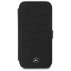 Mercedes-Benz MEBKP16X23RWRSK Capa tipo livro Leder Waves para iPhone 16 Pro Max 6,9 polegadas preto