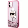 Karl Lagerfeld KLHCN61LNKHCP Capa Rígida para iPhone 11/XR, Rosa, Glitter Karl Head