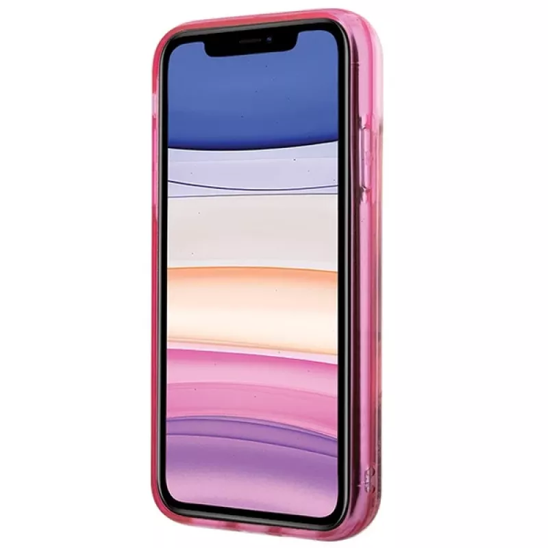 Karl Lagerfeld KLHCN61LNKHCP Capa Rígida para iPhone 11/XR, Rosa, Glitter Karl Head
