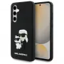 Karl Lagerfeld KLHCS24FE3DRKCNK S24 FE S721 preto/preto capa rígida 3D Rubber Karl&Choupette
