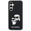Karl Lagerfeld KLHCS24FE3DRKCNK S24 FE S721 preto/preto capa rígida 3D Rubber Karl&Choupette