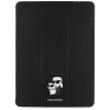 Karl Lagerfeld KLFC13PM24SAKCK capa tipo livro para iPad Pro 13 M4 2024 / M5 2025, preta, Saffiano, magnética, Karl & Choupette