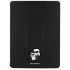 Karl Lagerfeld KLFC13RM24SAKCK iPad Air 13 M2 2024 / M3 2025 / M4 2026 Capa Tipo Livro Preto Saffiano Magnética Karl & Choupette