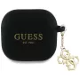 Guess Silicone 4G Charm Capa para AirPods 4 - Preto