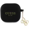 Guess Silicone 4G Charm Capa para AirPods 4 - Preto