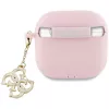 Guess GUA4LECG4P AirPods 4 Capa Rosa Silicone 4G Charm