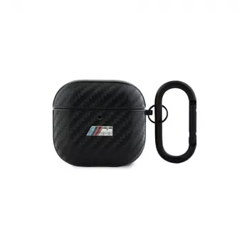 BMW BMA4CMPUCA AirPods 4 Capa Preto PU Carbon M Collection