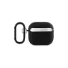 BMW BMA4SSLBK AirPods 4 Capa Preto Pele Genuína Logótipo Prateado