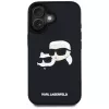Capa KARL LAGERFELD HC 3D Rubber DoubleHeads para iPhone 16, preta