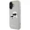 Capa KARL LAGERFELD HC 3D Rubber DoubleHeads para Apple iPhone 16 - bege