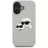 Capa KARL LAGERFELD HC 3D Rubber DoubleHeads para Apple iPhone 16 - bege