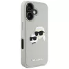 Capa KARL LAGERFELD HC 3D Rubber DoubleHeads para Apple iPhone 16 - bege