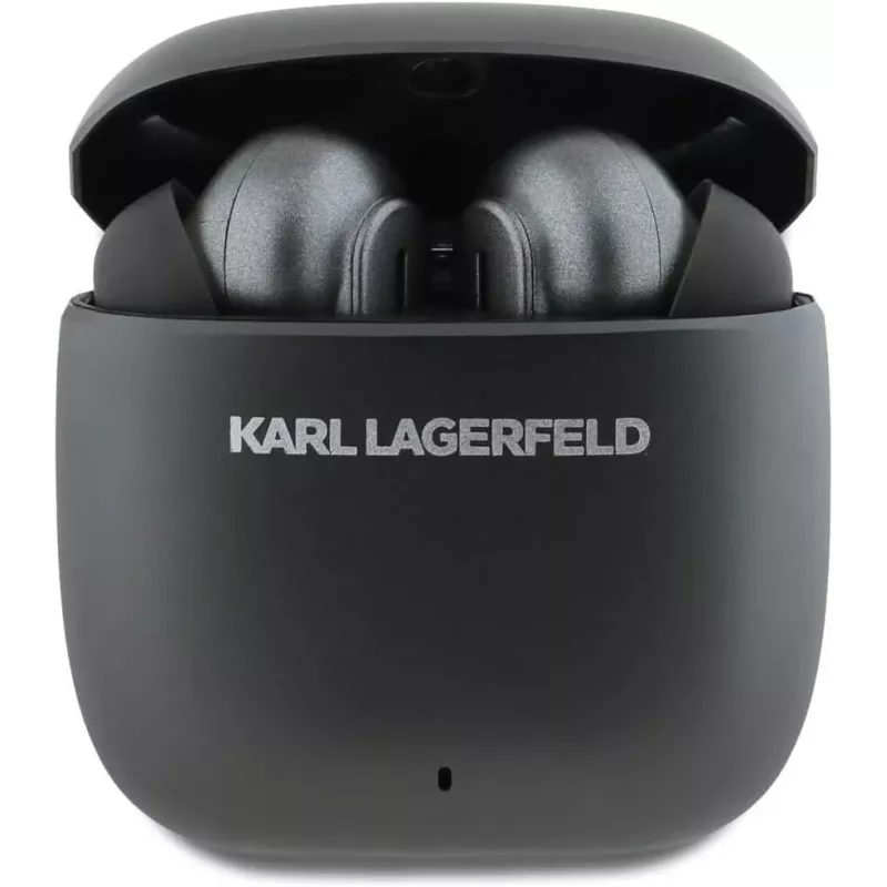 Auscultadores TWS KARL LAGERFELD Metal Printed Logo com ANC/ENC - pretos
