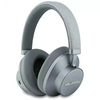 Auscultadores over-ear Bluetooth ANC Karl Lagerfeld Saffiano Elongated cinzentos
