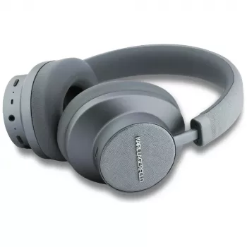 Auscultadores over-ear Bluetooth ANC Karl Lagerfeld Saffiano Elongated cinzentos